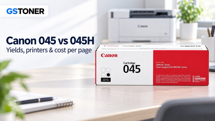 Canon 045 vs 045H Toner: Yields, Printers & Cost Per Page