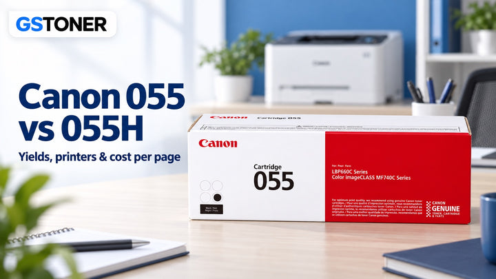 Canon 055 vs 055H Toner: Yields, Printers & Cost Per Page