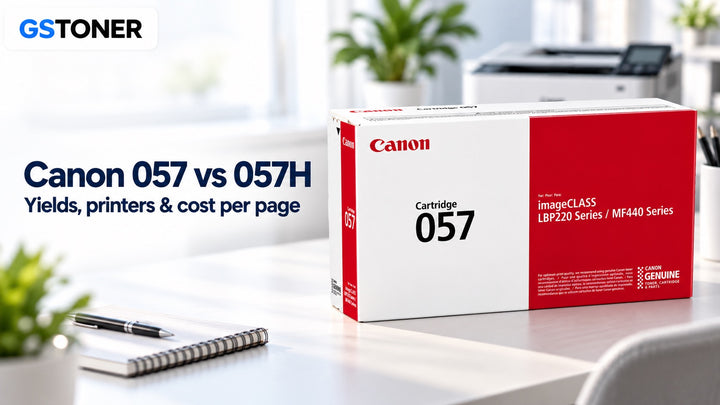 Canon 057 vs 057H Toner: Yields, Printers & Cost Per Page