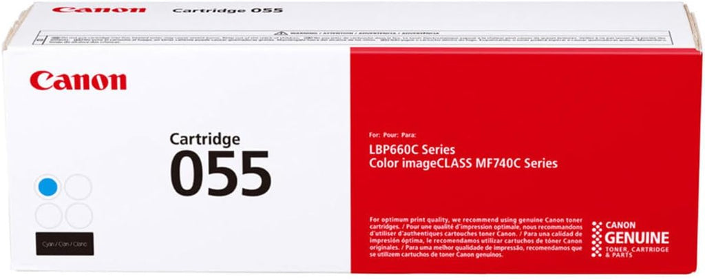 Canon 055 Cyan Toner Cartridge (3015C001) — genuine Canon original, factory sealed box