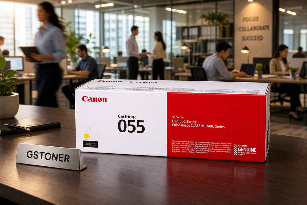 Canon 055 Yellow Toner Cartridge — GS TONER studio photo