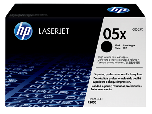 HP 05X Toner Cartridge (CE505X) — genuine HP original, factory sealed box