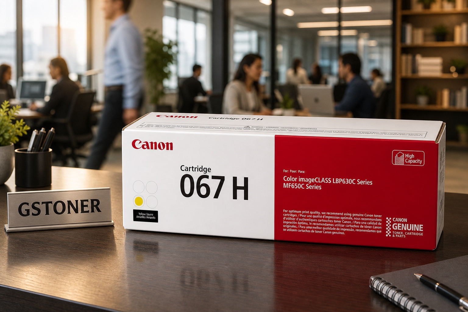 Canon 067H Yellow Toner Cartridge — GS TONER studio photo
