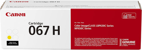 Canon 067H Yellow Toner Cartridge (5103C001) — genuine Canon original, factory sealed box