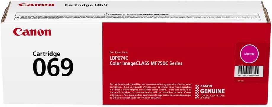 Canon 069 Magenta Toner Cartridge (5092C001) — genuine Canon original, factory sealed box