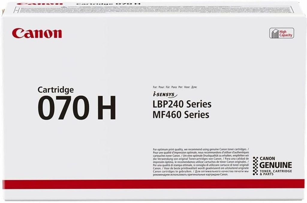 Canon 070H Toner Cartridge (5640C001) — genuine Canon original, factory sealed box