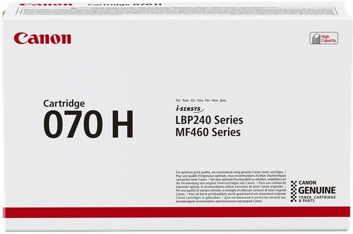 Canon 070H Toner Cartridge (5640C001) — genuine Canon original, factory sealed box