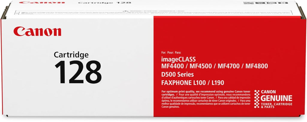Canon 128 Toner Cartridge (3500B001) — genuine Canon original, factory sealed box
