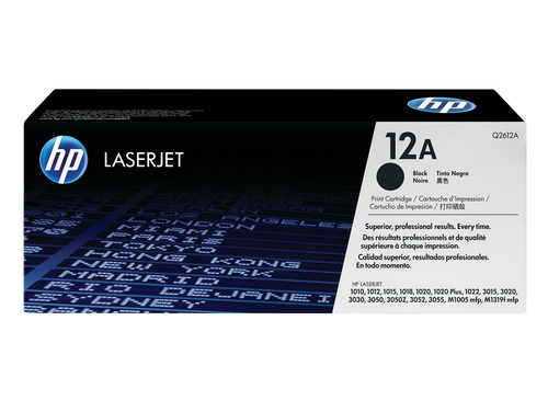 HP 12A Toner Cartridge (Q2612A) — genuine HP original, factory sealed box