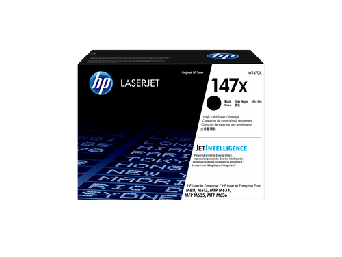 HP 147X Toner Cartridge (W1470X) — genuine HP original, factory sealed box