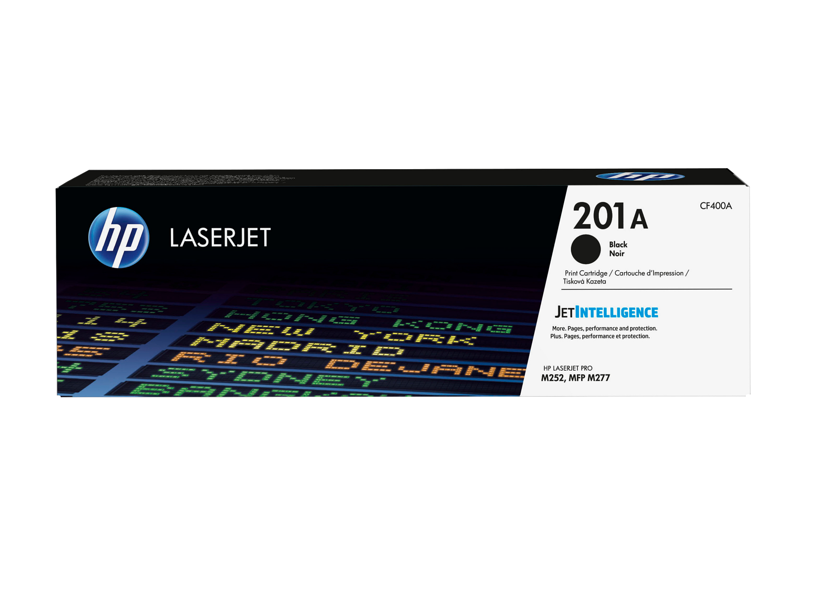 HP 201A Toner Cartridge (CF400A) — genuine HP original, factory sealed box
