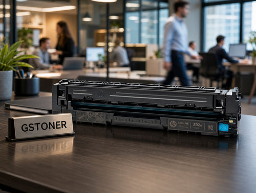 HP 202A Cyan Toner Cartridge — GS TONER studio photo