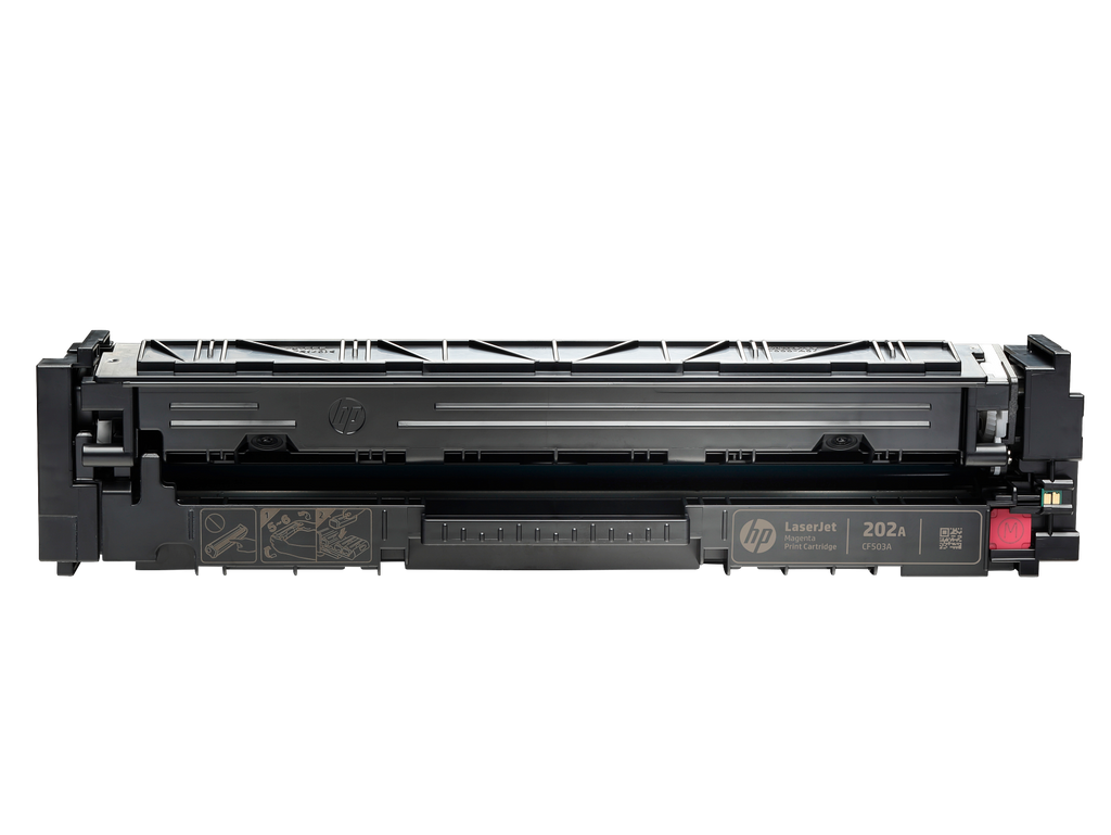 HP 202A Magenta Toner Cartridge (CF503A) — genuine HP original, factory sealed box