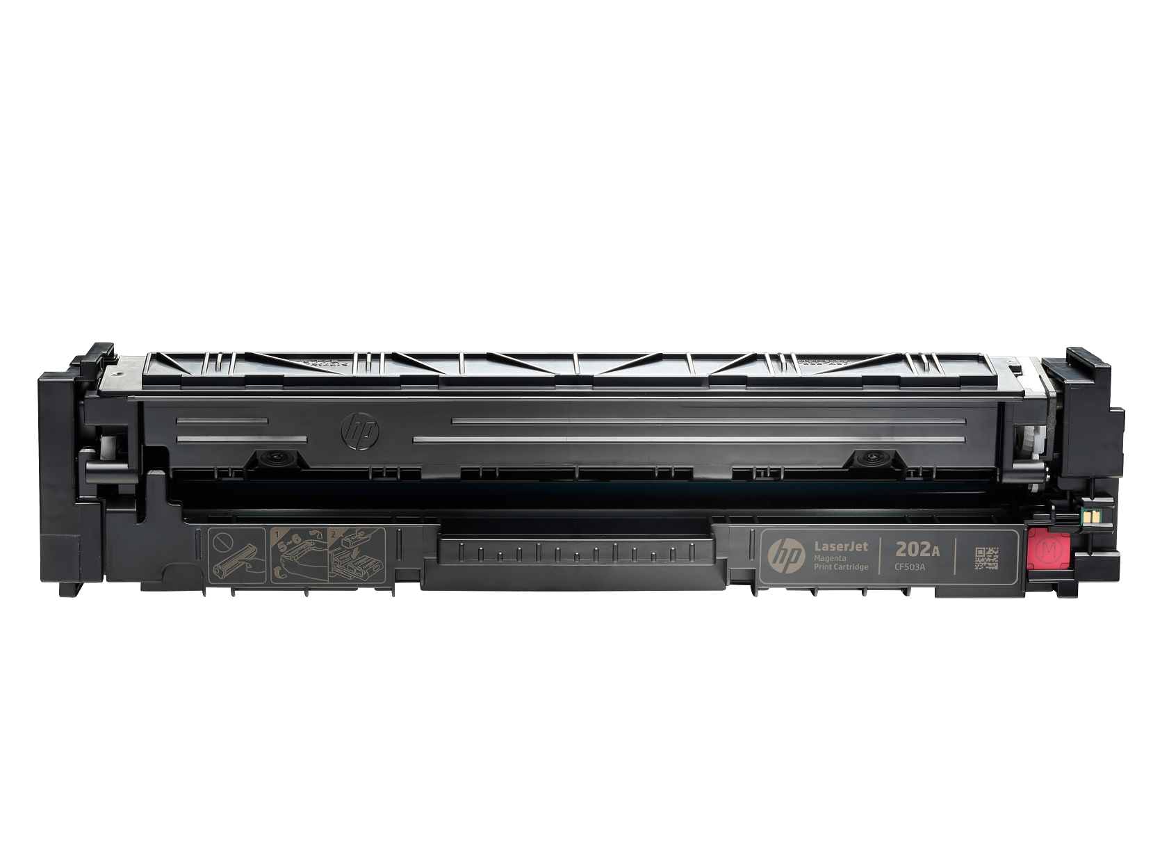 HP 202A Magenta Toner Cartridge (CF503A) — genuine HP original, factory sealed box
