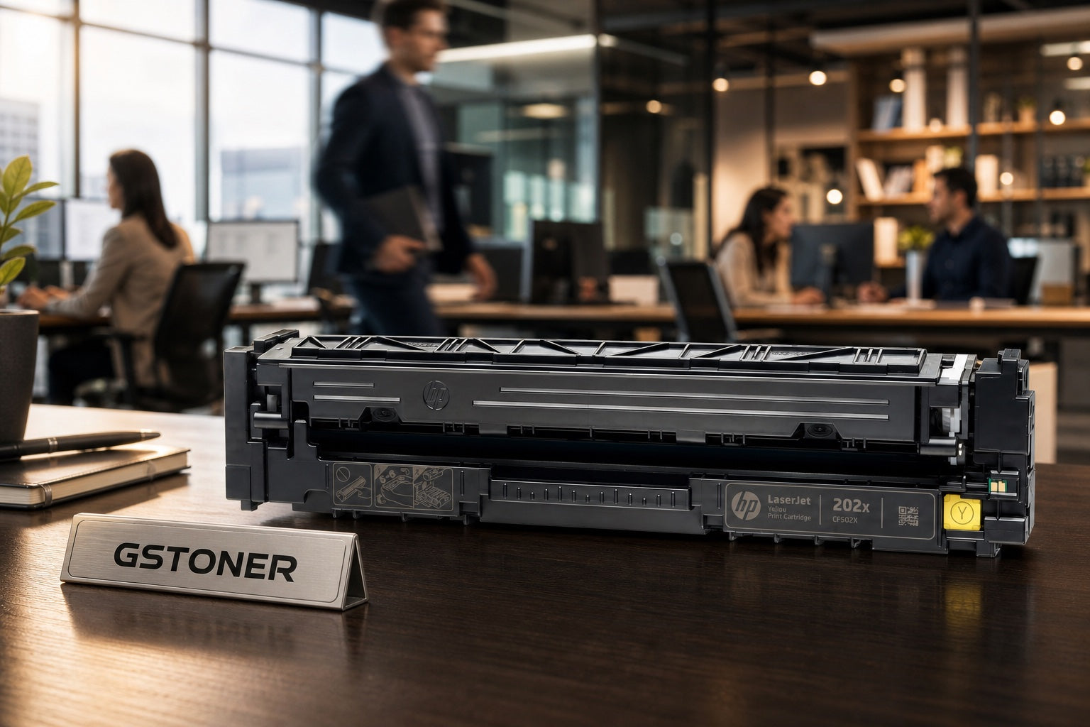 HP 202X Yellow Toner Cartridge — GS TONER studio photo
