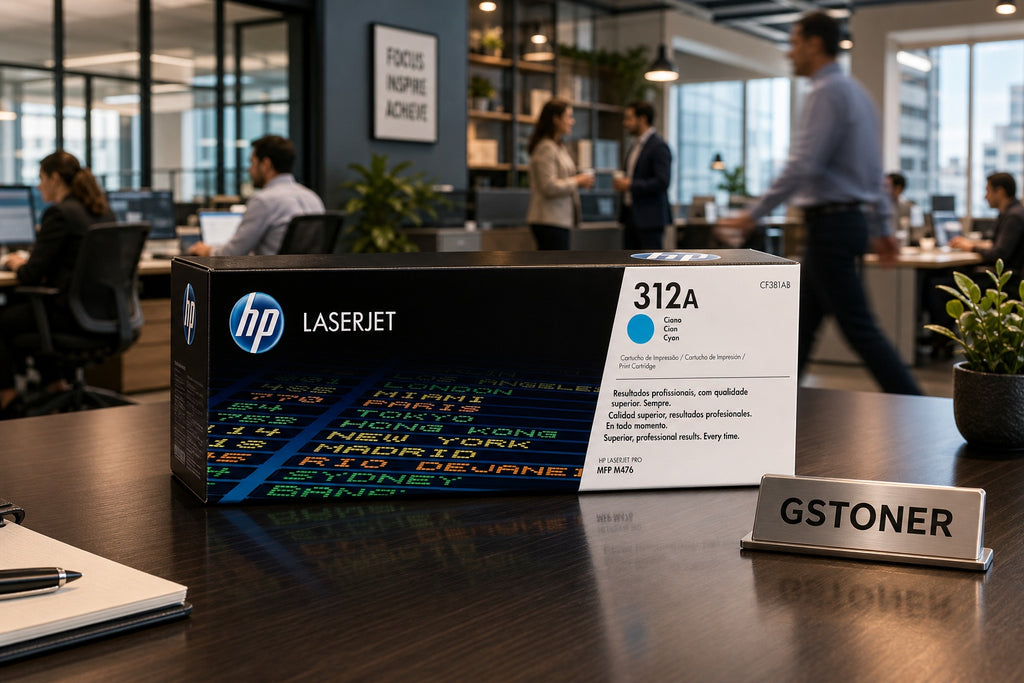 HP 312A Cyan Toner Cartridge — GS TONER studio photo