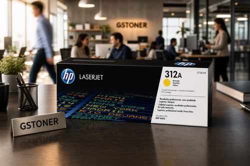 HP 312A Yellow Toner Cartridge — GS TONER studio photo