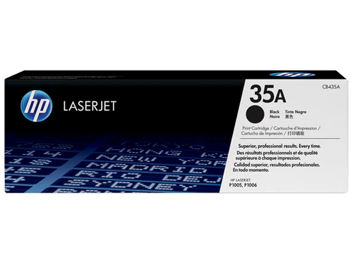 HP 35A Toner Cartridge (CB435A) — genuine HP original, factory sealed box