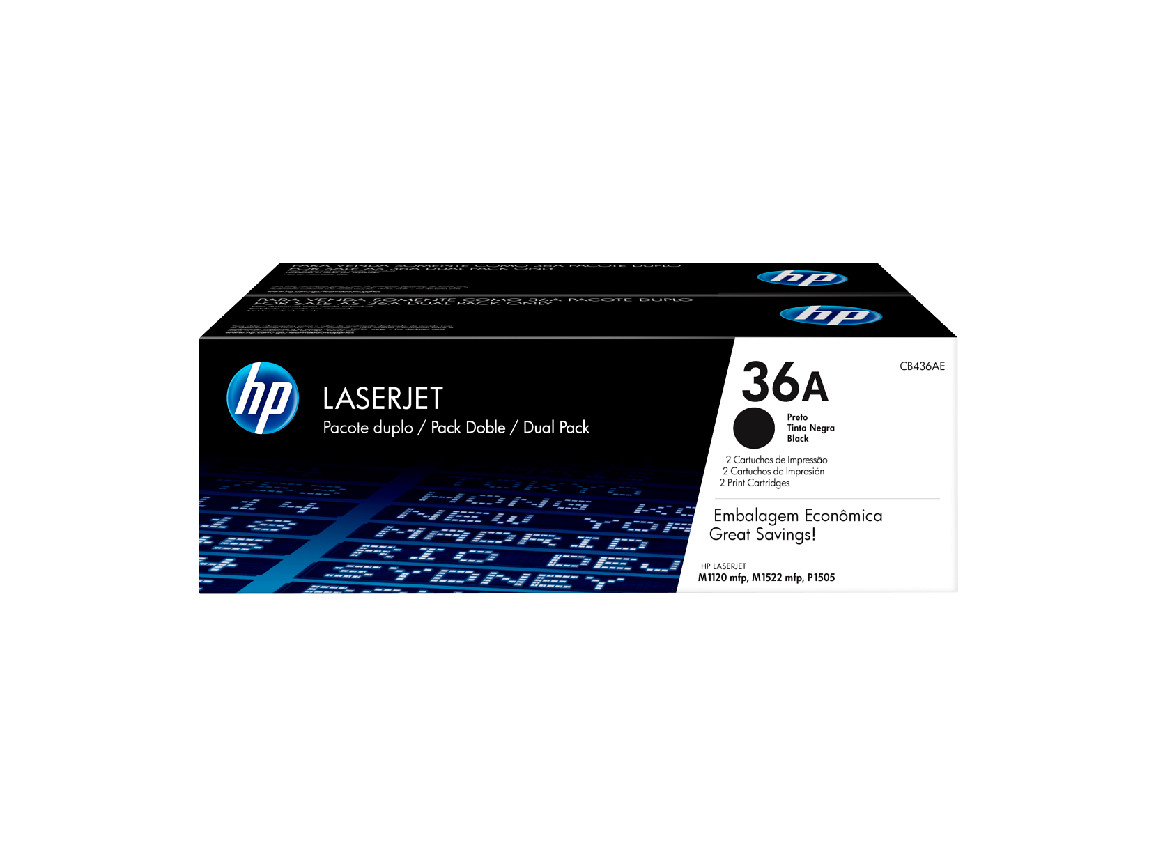 HP 36A Toner Cartridge (CB436A) — genuine HP original, factory sealed box