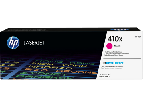 HP 410X Magenta Toner Cartridge (CF413X) — genuine HP original, factory sealed box