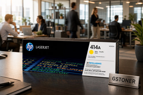 HP 414A Yellow Toner Cartridge — GS TONER studio photo