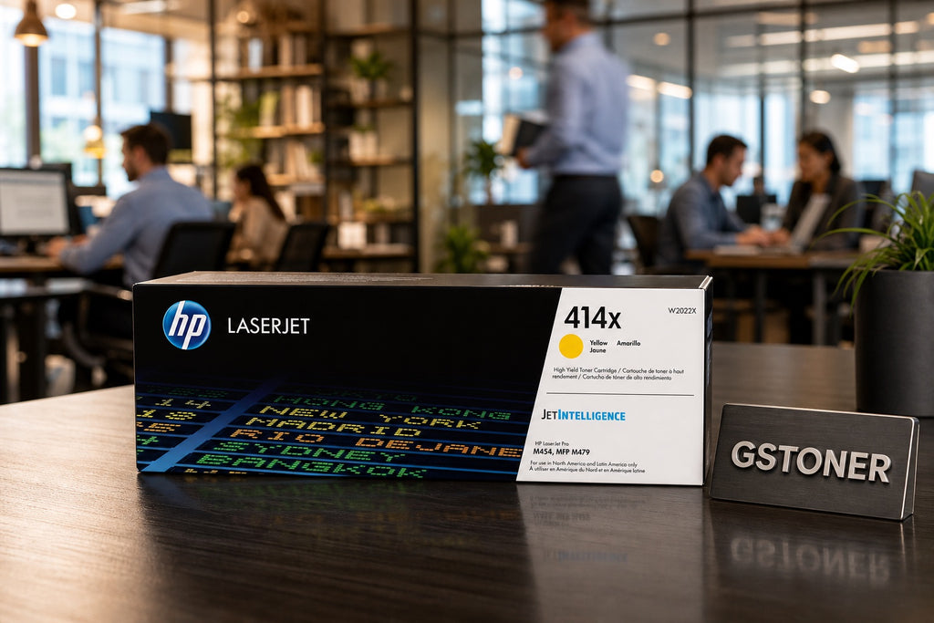 HP 414X Yellow Toner Cartridge — GS TONER studio photo
