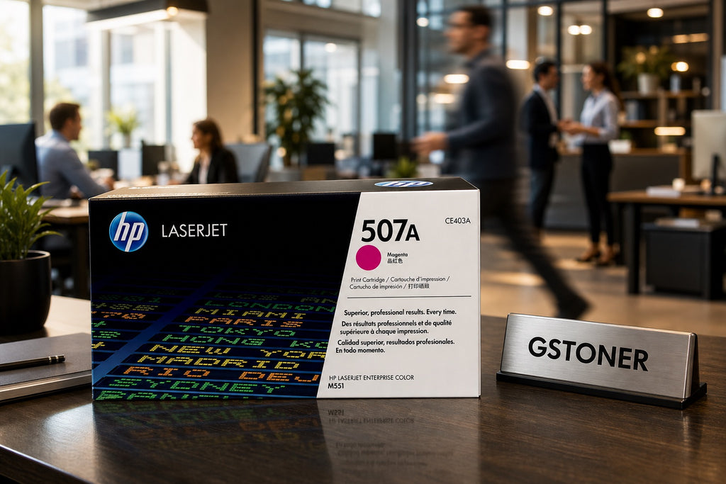 HP 507A Magenta Toner Cartridge — GS TONER studio photo