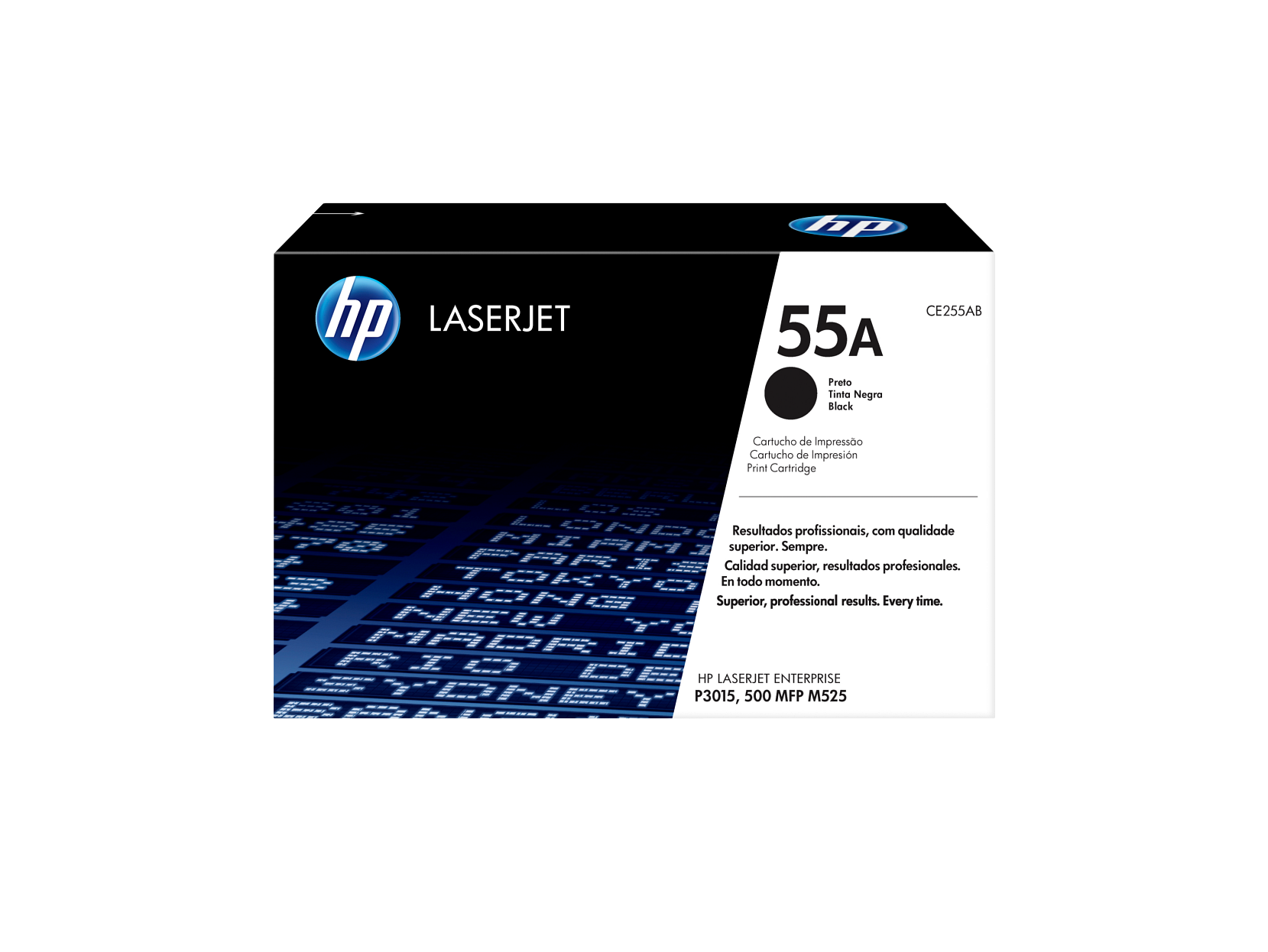 HP 55A Toner Cartridge (CE255A) — genuine HP original, factory sealed box
