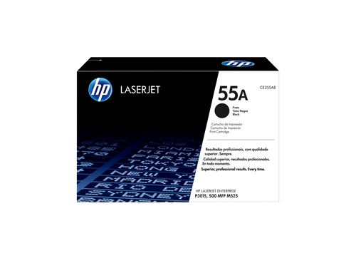 HP 55A Toner Cartridge (CE255A) — genuine HP original, factory sealed box