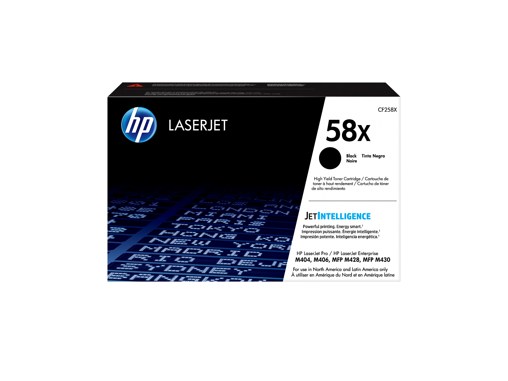 HP 58X Toner Cartridge (CF258X) — genuine HP original, factory sealed box