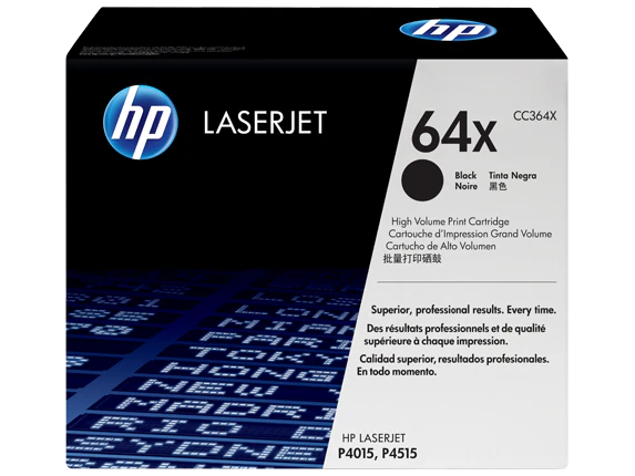 HP 64X Toner Cartridge (CC364X) — genuine HP original, factory sealed box
