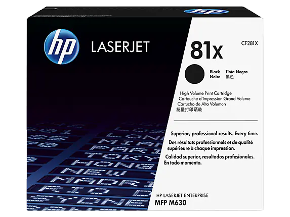 HP 81X Toner Cartridge (CF281X) — genuine HP original, factory sealed box