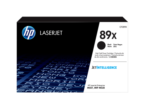HP 89X Toner Cartridge (CF289X) — genuine HP original, factory sealed box