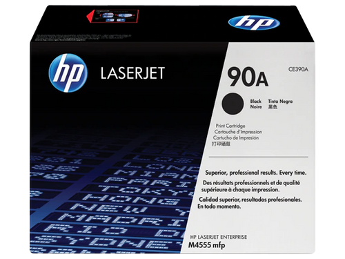 HP 90A Toner Cartridge (CE390A) — genuine HP original, factory sealed box