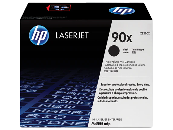 HP 90X Toner Cartridge (CE390X) — genuine HP original, factory sealed box