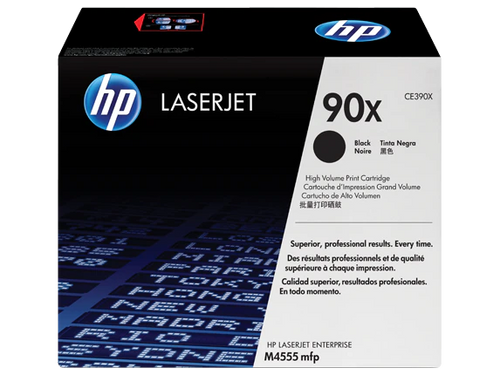 HP 90X Toner Cartridge (CE390X) — genuine HP original, factory sealed box