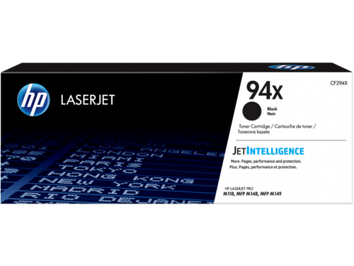 HP 94X Toner Cartridge (CF294X) — genuine HP original, factory sealed box