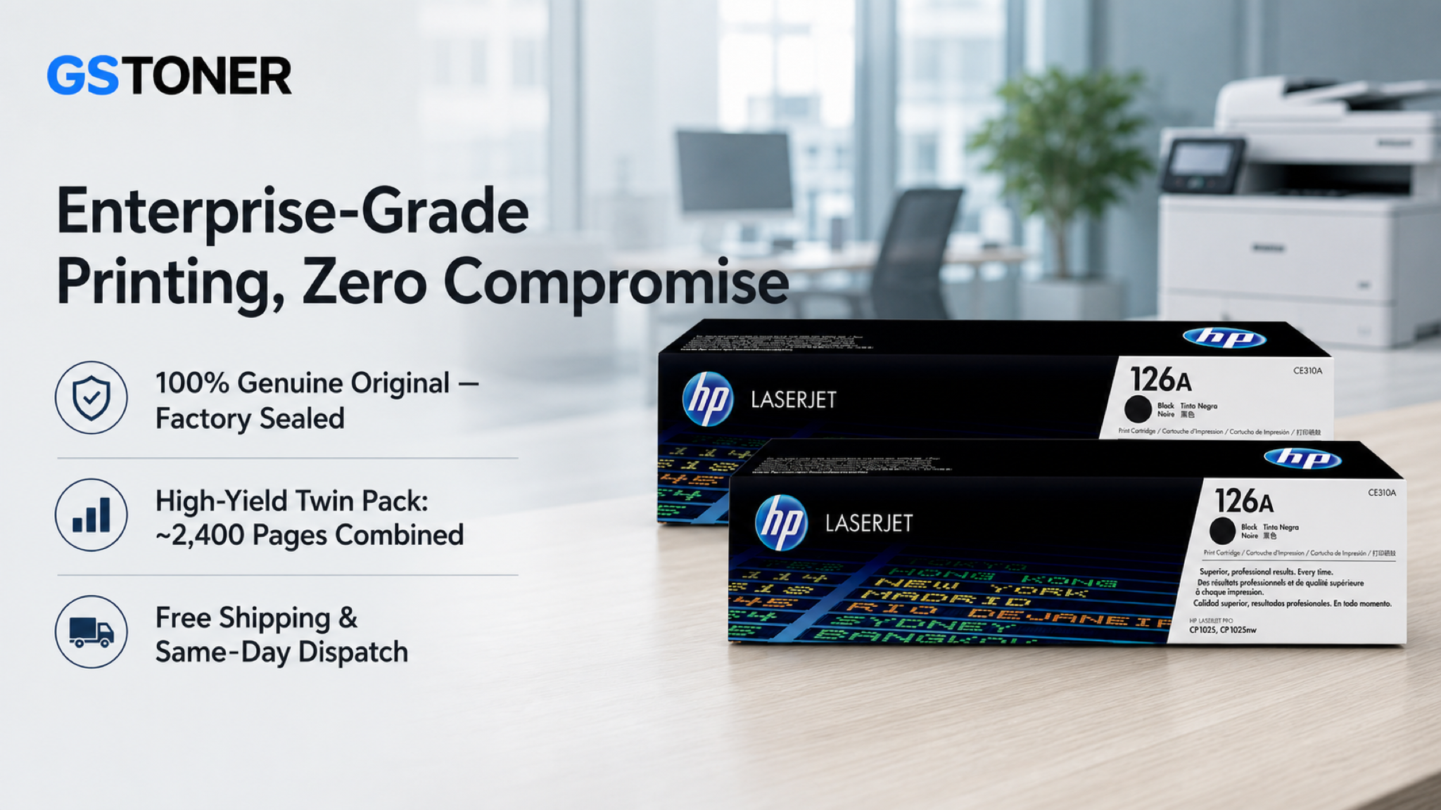 HP 126A Toner Cartridge 2-Pack — GS Toner