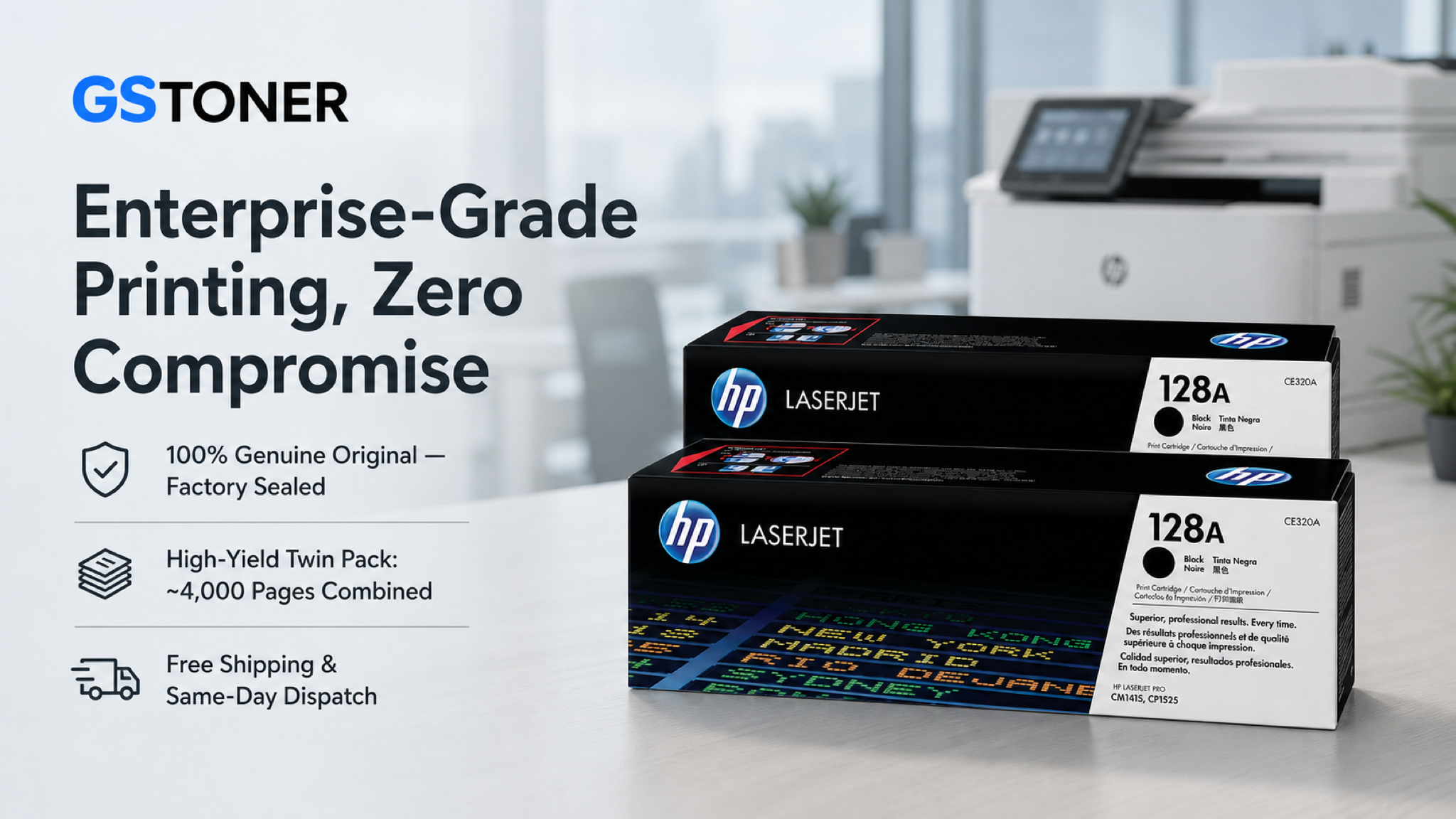 HP 128A Toner Cartridge 2-Pack — GS Toner