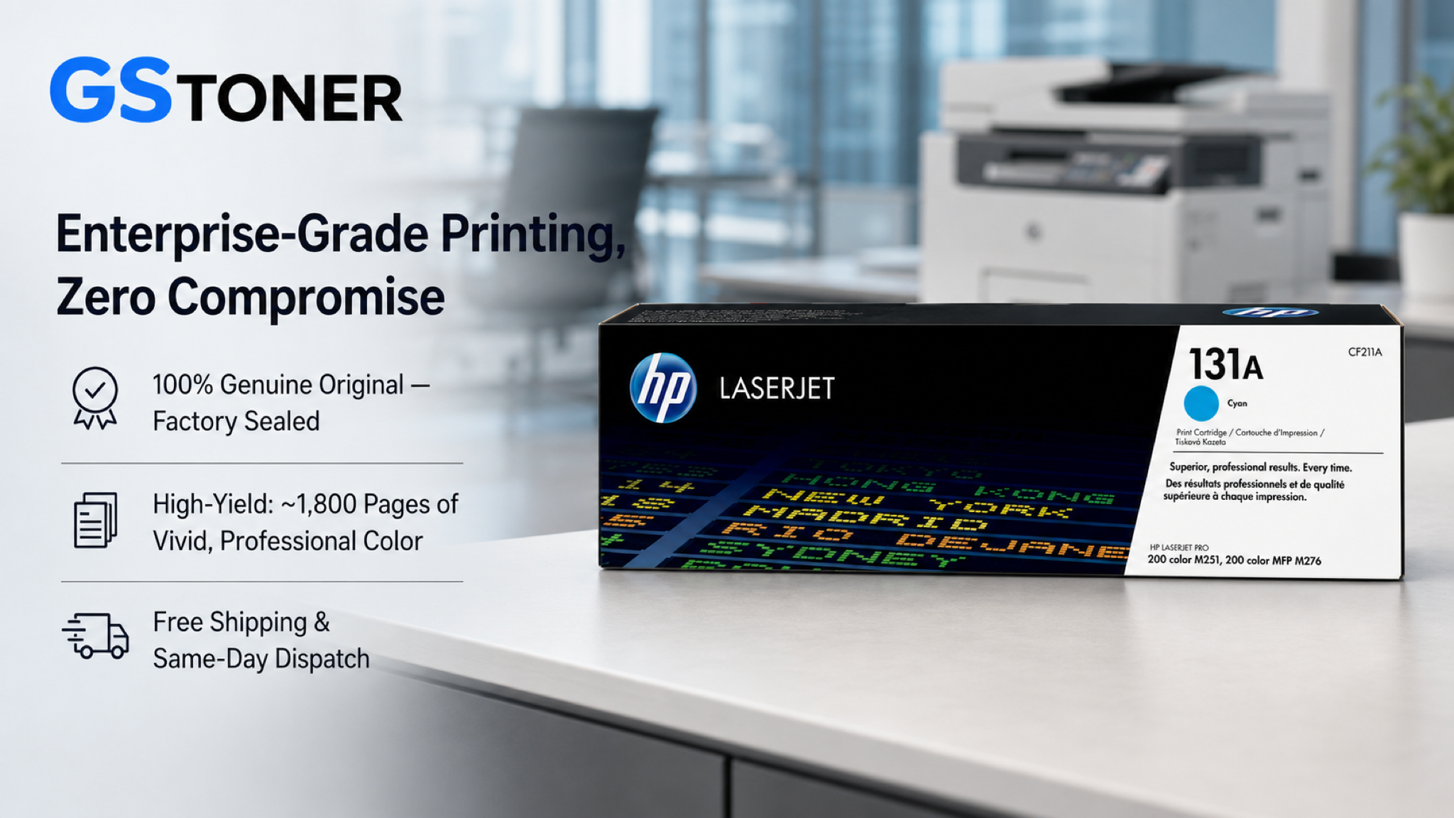 HP 131A Cyan Toner Cartridge — GS Toner
