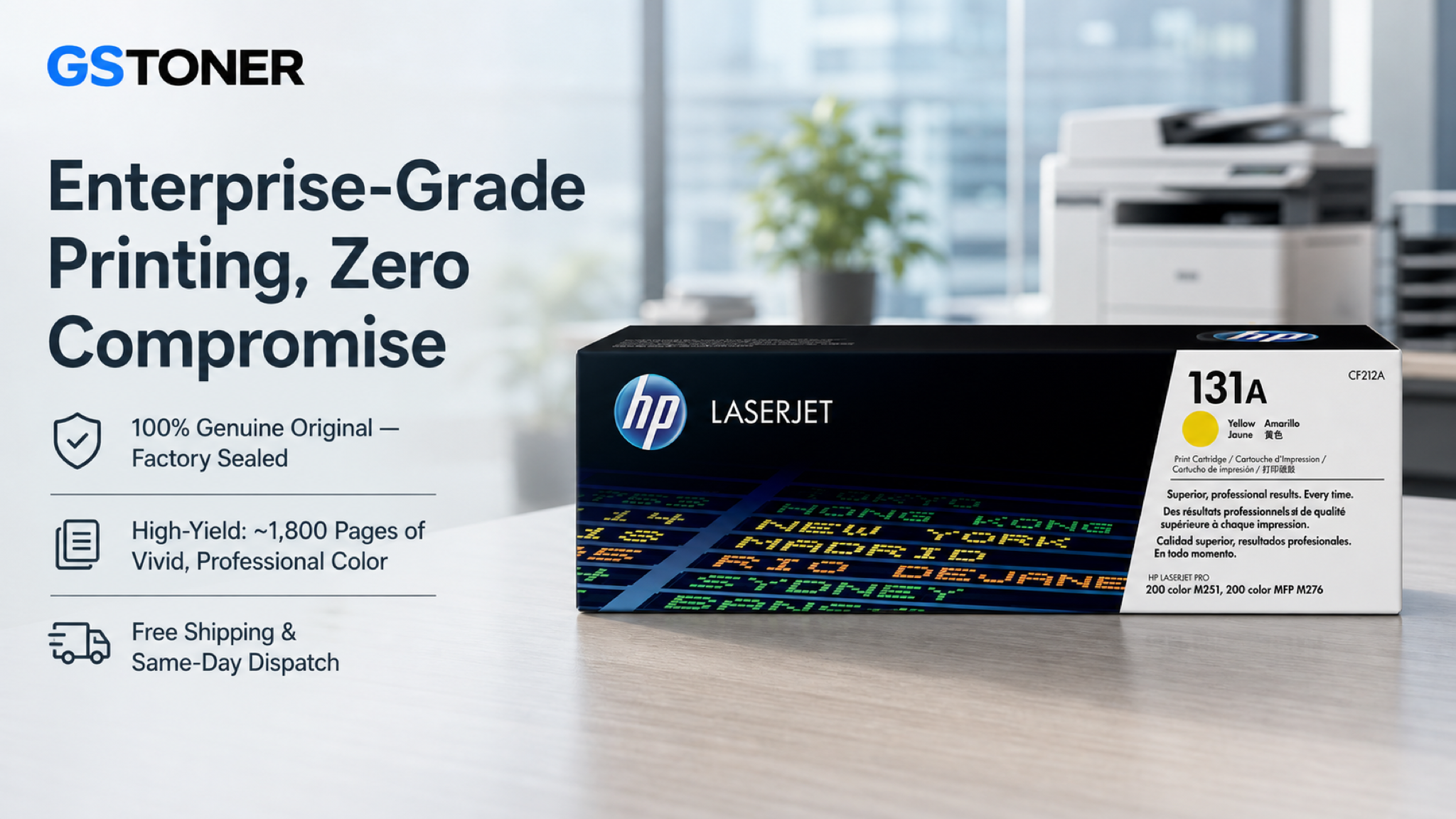 HP 131A Yellow Toner Cartridge — GS Toner