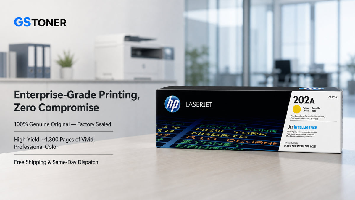 HP 202A Yellow Toner Cartridge — GS Toner