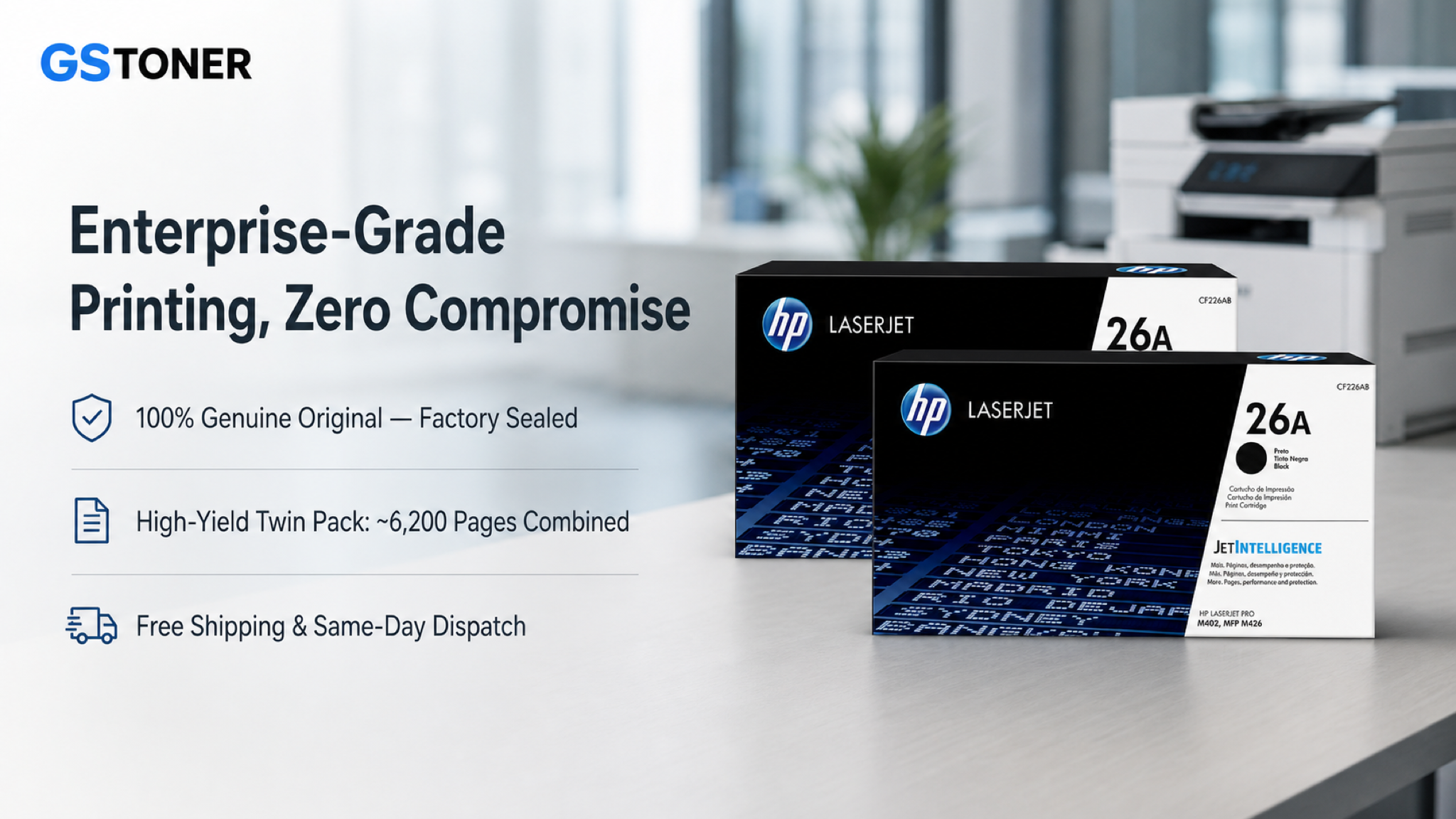 HP 26A Toner Cartridge 2-Pack — GS Toner