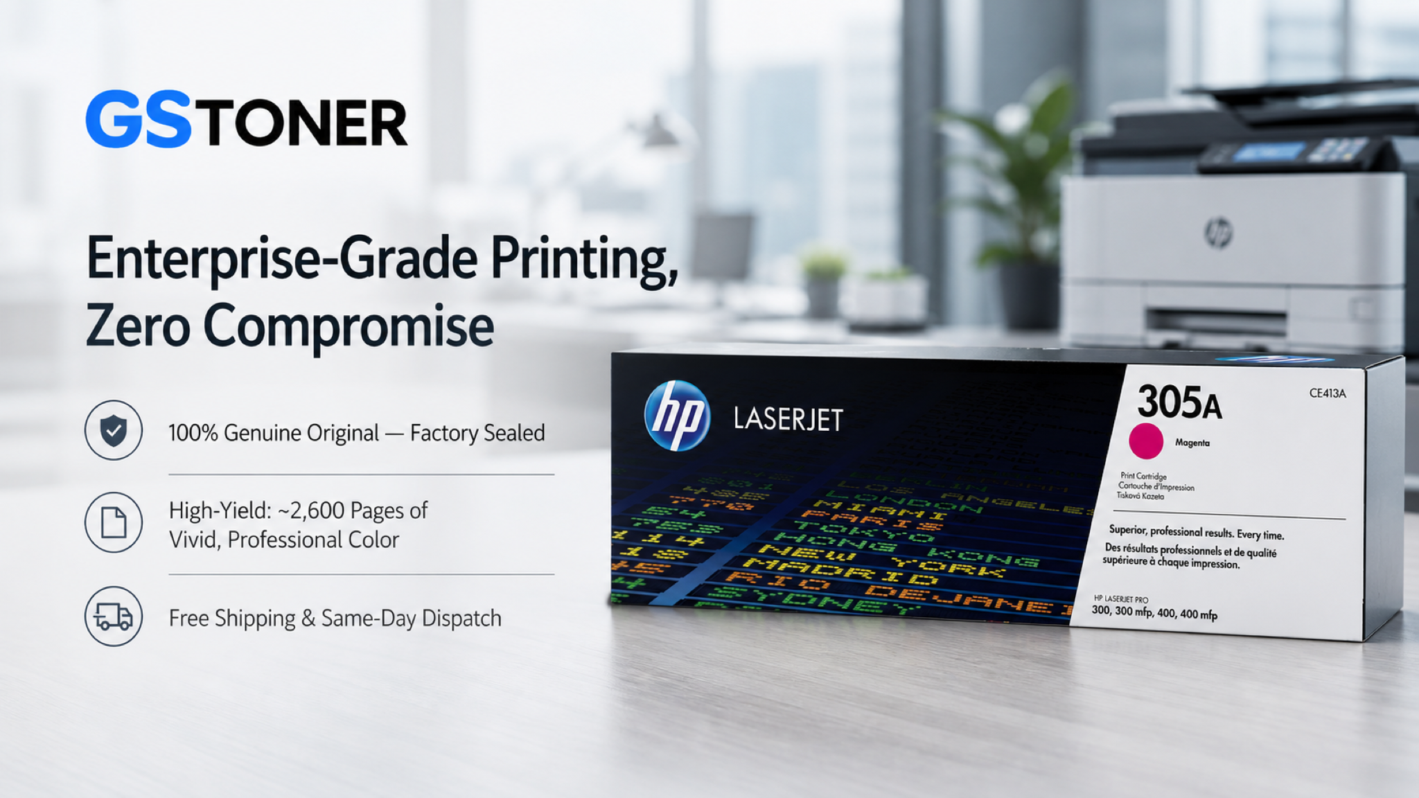 HP 305A Magenta Toner Cartridge — GS Toner