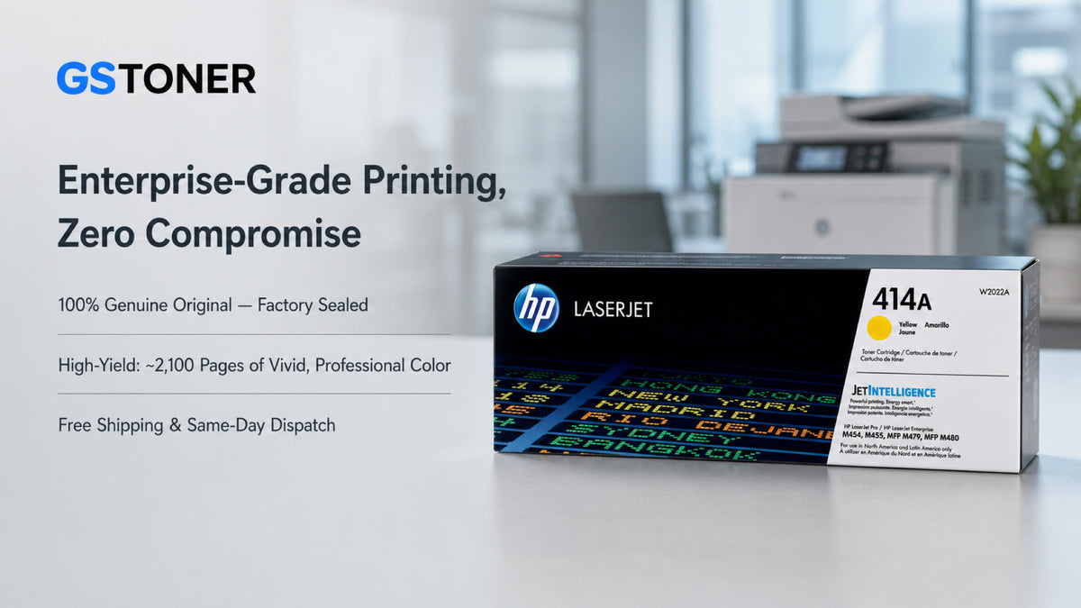 HP 414A Yellow Toner Cartridge — GS Toner