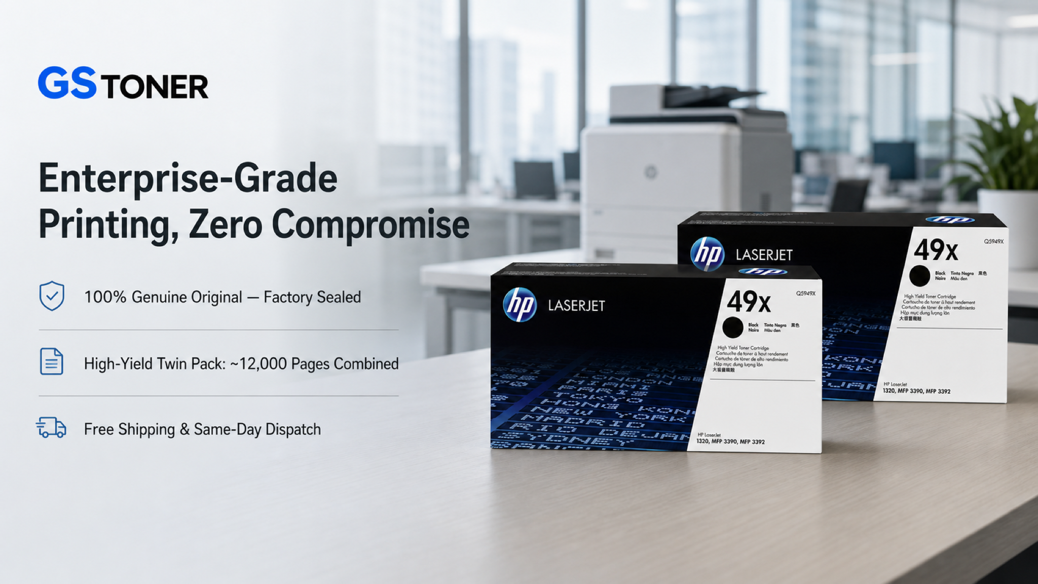 HP 49X Toner Cartridge 2-Pack — GS Toner