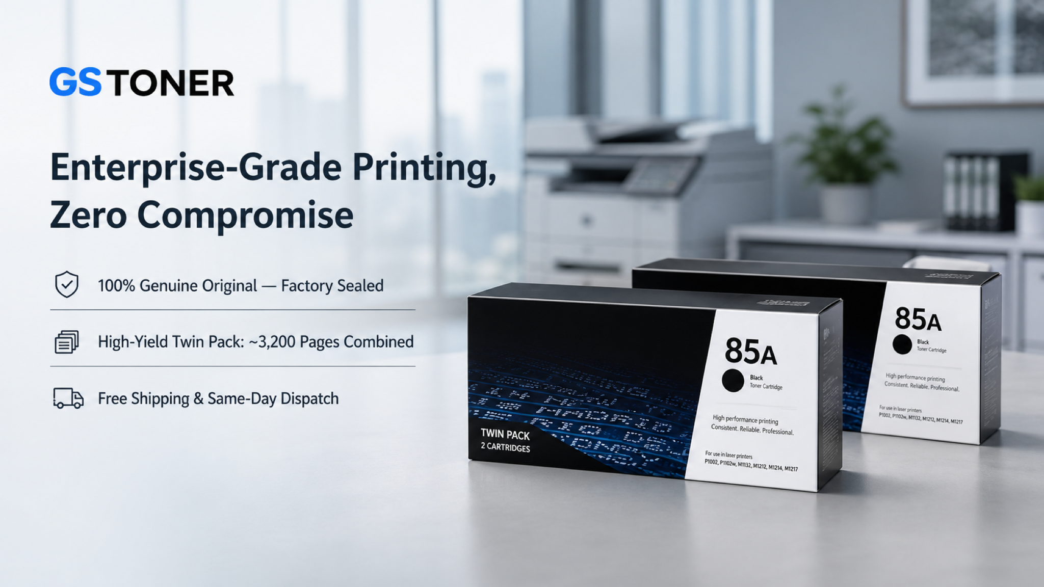 HP 85A Toner Cartridge 2-Pack — GS Toner
