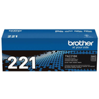 Brother TN221 Black Toner Cartridge (TN221BK) — genuine Brother original, factory sealed box