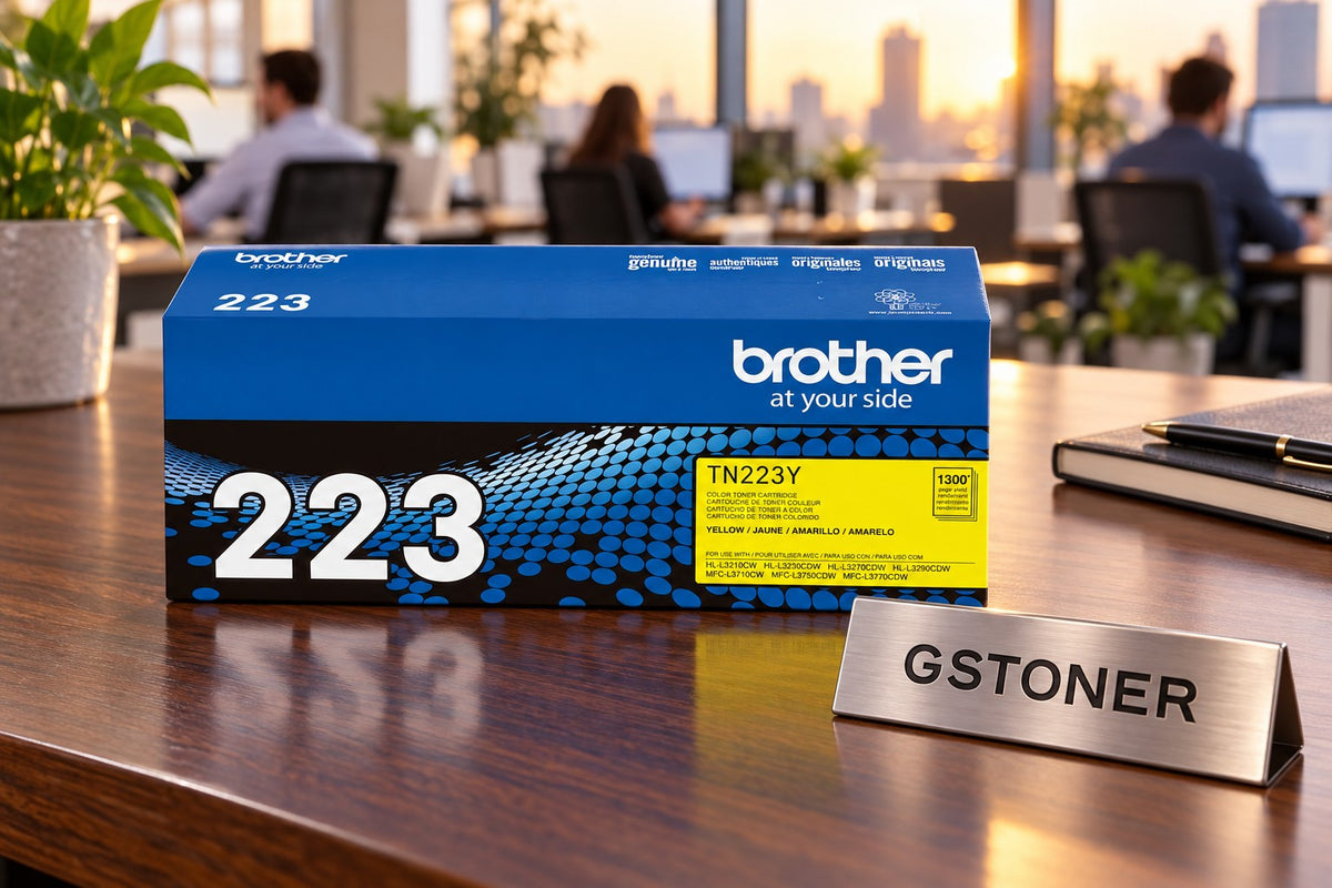 Brother TN223 Yellow Toner Cartridge — GS TONER studio photo