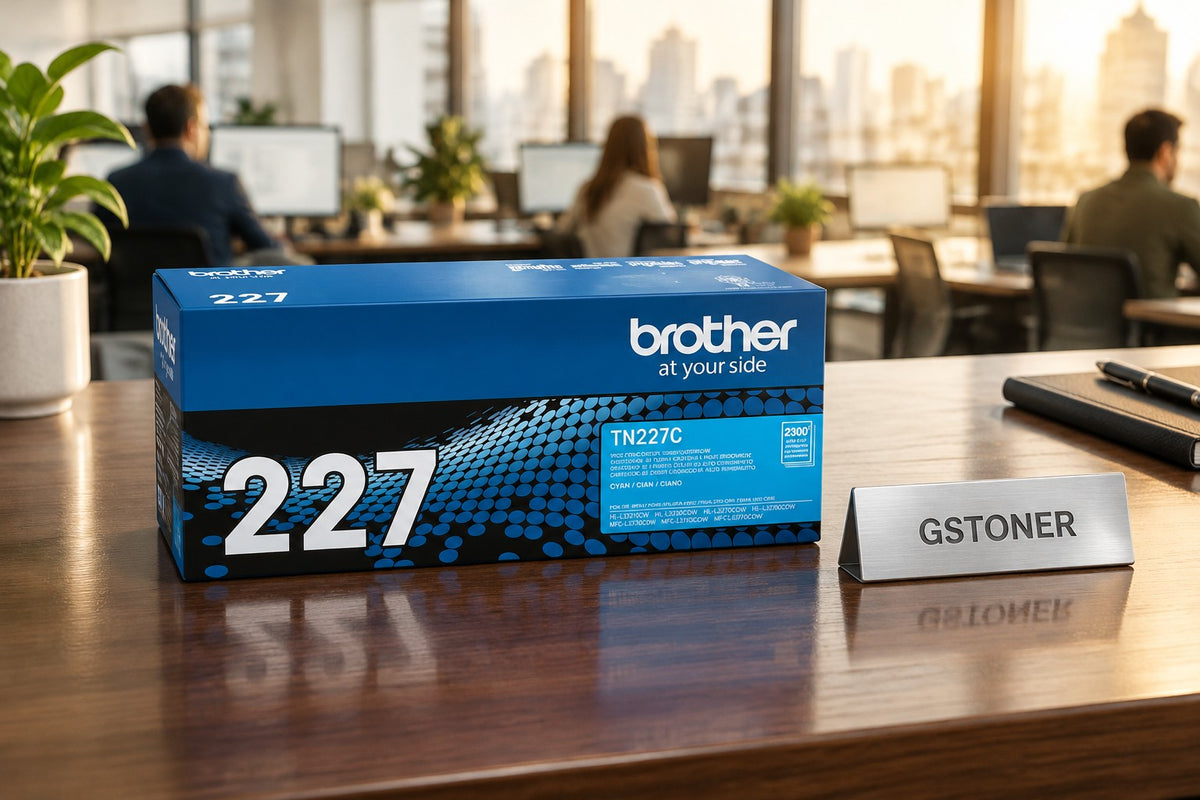 Brother TN227 Cyan High-Yield Toner Cartridge — GS TONER studio photo